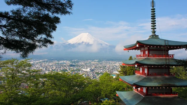 すべての出発地（日本・富士山）